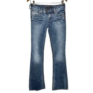 Y2K Silver Tuesday 20” low rise boot cut jeans women’s Sz 26
